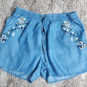 Women s Shorts Pants Blue Rain Size M  006